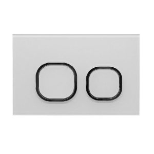 TT520 — R&T Square Glass Dual Flush Button BB05