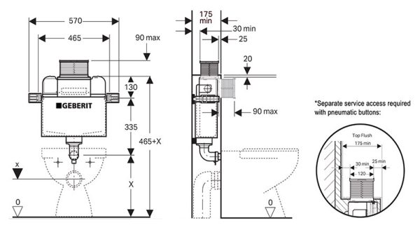 GBT-208-KAPPA_web_drawing TTG411 — GEBERIT Kappa Concealed cistern