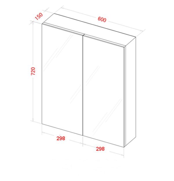 TM111 — Mirror Cabinet (600mm)