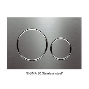 TT515 Stainless Steel — Round Dual Flush Button Sigma20-S_Steel