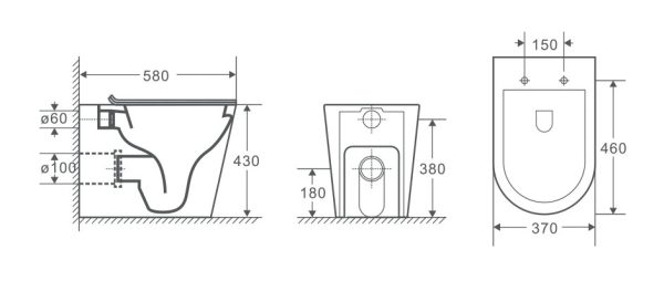 MILAN R&T Wall Faced Rimless Floor Package