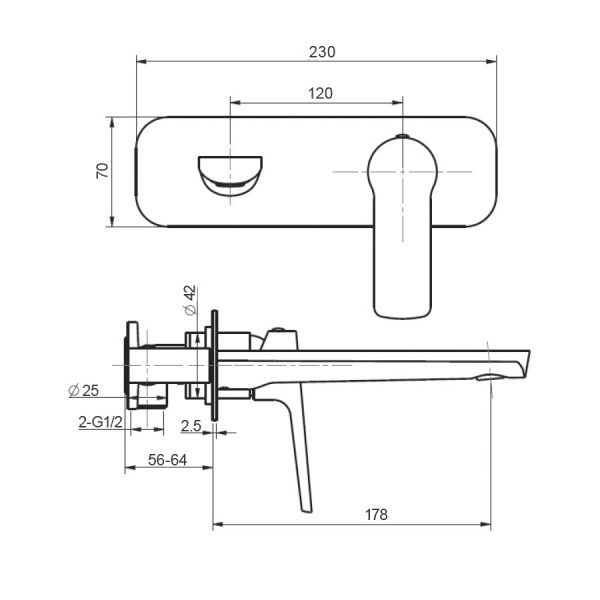 TTP220 - Shower Mixer BTC8360web_drawing