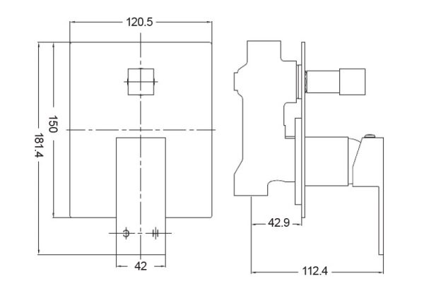 BTD3106_drawing_web TTP214 - Shower Mixer With Diverter