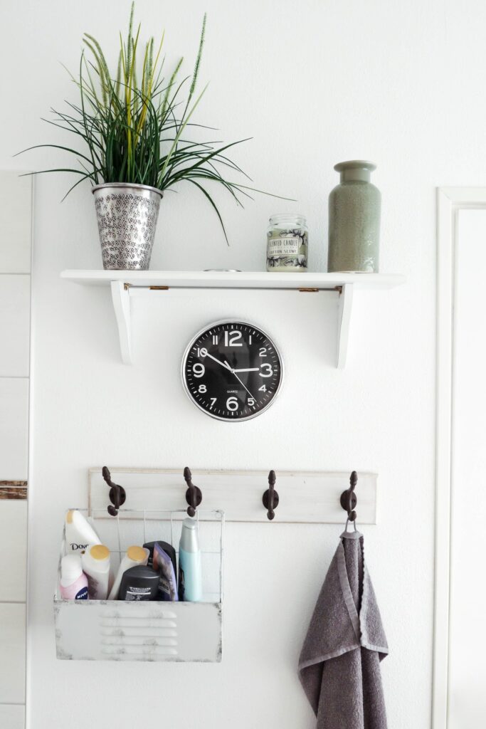 A well-organised Bathroom - Shower caddies to the rescue!