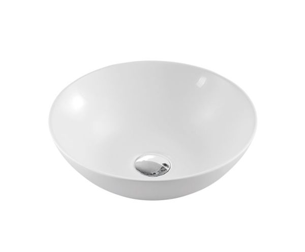 ETERNAL 400 mm Round Above Counter Basin Matt White TBS246