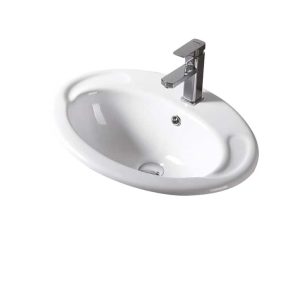 VICTORIA 560* 445 mm Oval Drop In Basin Gloss White TBS416