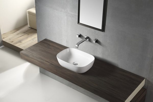 LUCERNE 460* 320 mm Oval Above Counter Basin Gloss White