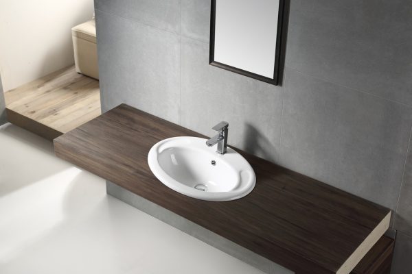 VICTORIA 560* 445 mm Oval Drop In Basin Gloss White TBS416