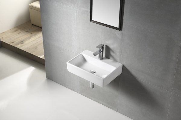 ACQUA 510* 360 mm Rectangle Wall Hung Basin Gloss White TBS121