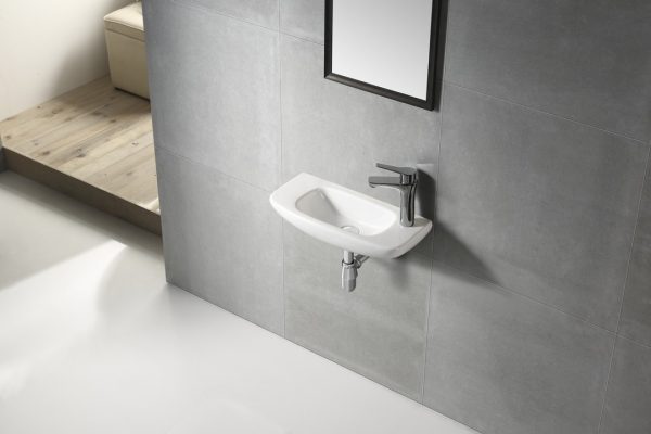 HUGO 495* 220 mm Wall Hung Basin Gloss White TBS118