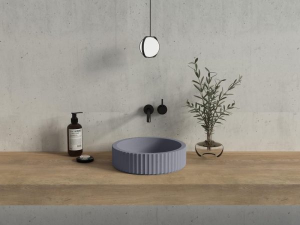 PIAZA 400 mm Round Above Counter Basin Matt Grey TBS237