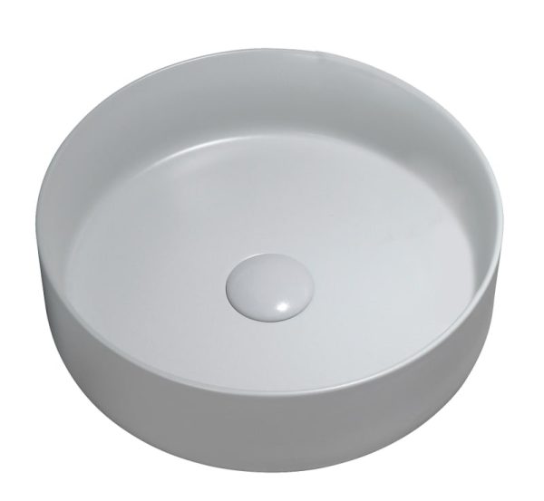 JAMIE 355 mm Round Above Counter Basin Matt Light Grey TBS242