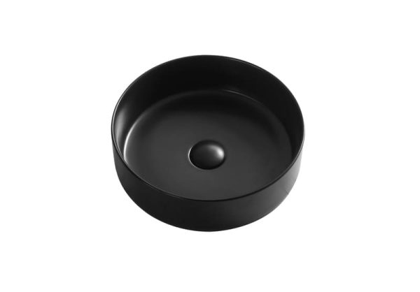 JAMIE 355 mm Round Above Counter Basin Matt Black TBS241