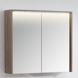 NEON 900mm LED Mirrored Shaving Cabinet Divine Oak TM124
