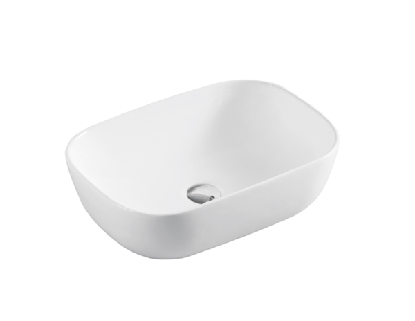 LUCERNE 460* 320 mm Oval Above Counter Basin Gloss White