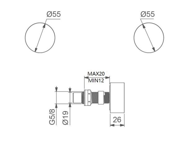 VIVO Bath/ Basin Curved Wall Spout