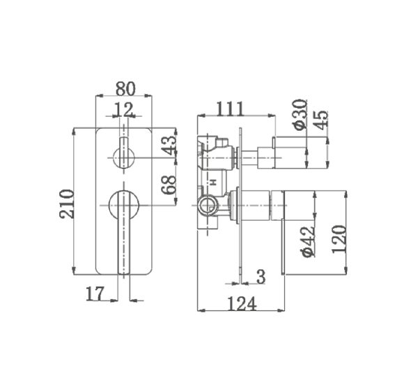 ROMEO Shower/ Bath Diverter Mixer