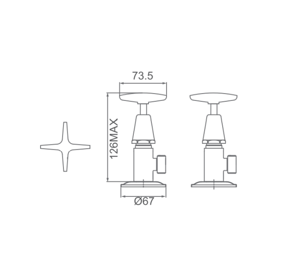 SEASTAR Wall Top Assembly Chrome