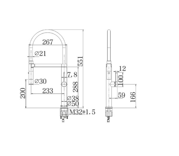 ROMEO Kitchen Sink Mixer Tap with Dual Spray