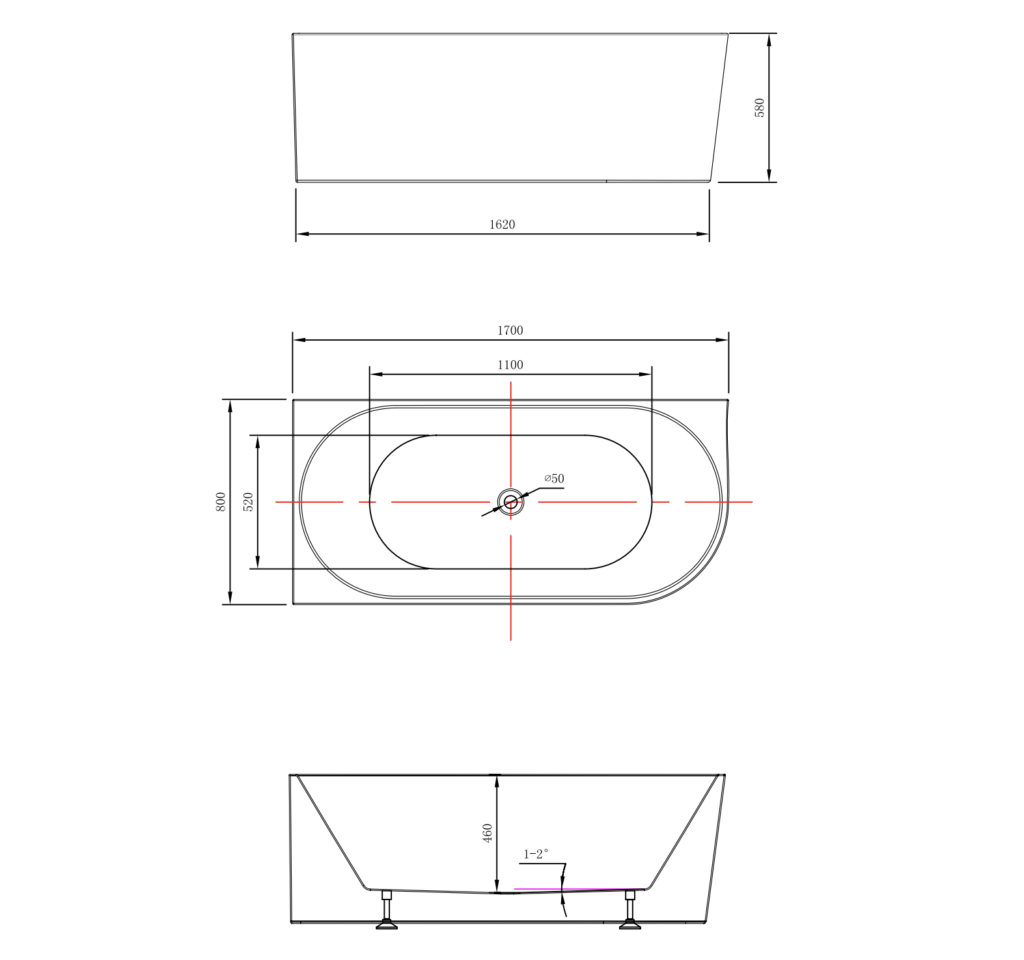 VICTOR 1700mm Left Hand Corner Bathtub Gloss White in Melbourne | Topware