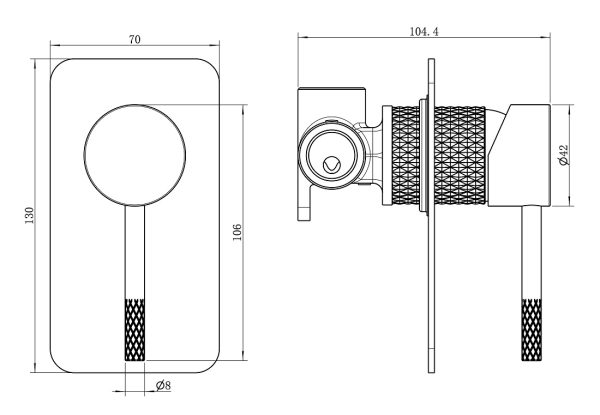 TIARA Knurled Tall Basin Mixer Tap