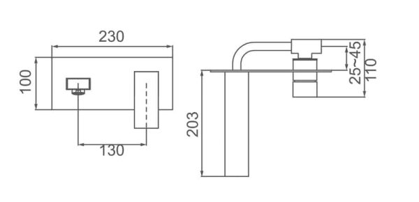 ACQUA Basin/ Bath Wall Mixer and Spout set