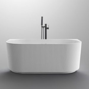 NOVEL 1500/ 1700 Fluted Back to Wall Bathtub White