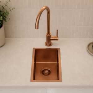 250x450mm Rose Gold Handmade Single Bowl Kitchen Sink