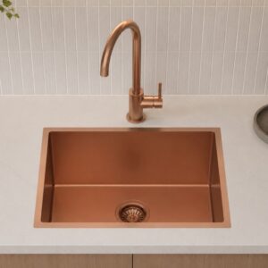 500*440mm Rose Gold Hand-made Single Bowl Kitchen Sink