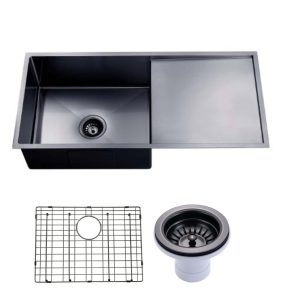 960*450mm Stainless Steel Hand-made Single Bowl Drainboard Kitchen Sink