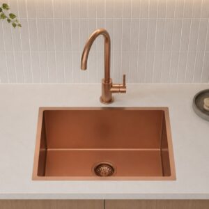510*450mm Rose Gold Hand-made Single Bowl Kitchen Sink