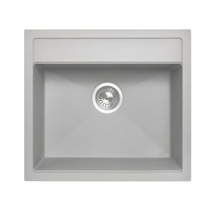 560 x 510mm Carysil Grey Single Bowl Granite Kitchen Sink