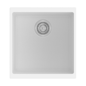 430 x 460mm Carysil White Single Bowl Granite Kitchen Sink