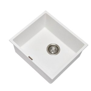 457 x 406mm Carysil Grey Single Bowl Granite Kitchen Sink