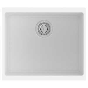 530 x 460mm Carysil White Single Bowl Granite Kitchen/ Laundry Sink