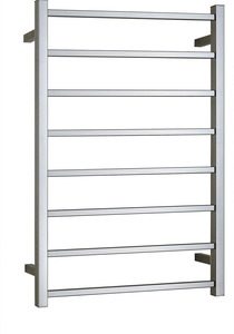 BIANCO 8 Bar Square Towel Ladder - Non Heated in Chrome