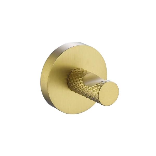 TIARA Knurled Toilet Roll Holder - Brushed Brass