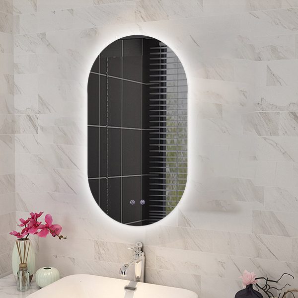 450x900mm Oval Shape Backlit LED Mirror