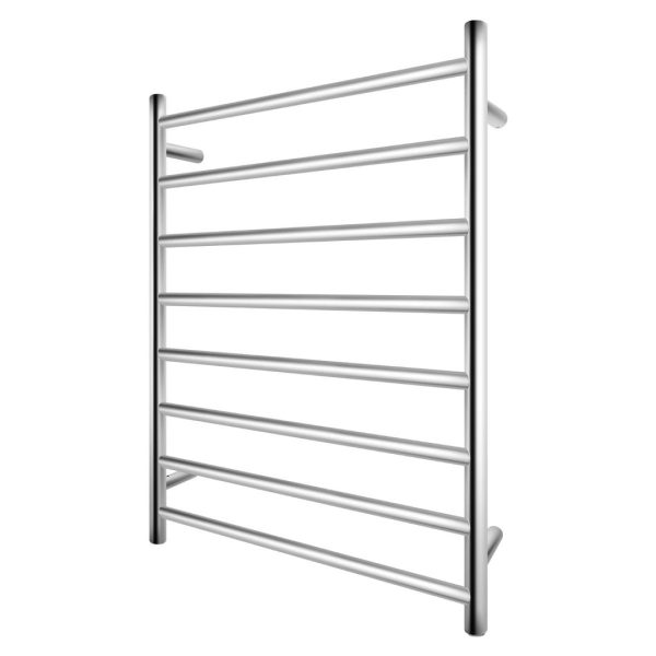 Square Black Electric Heated Towel Rack 8 Bars