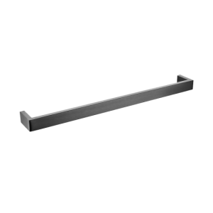 IVANO Series Square Gun Metal Grey Single Towel Rail 800mm