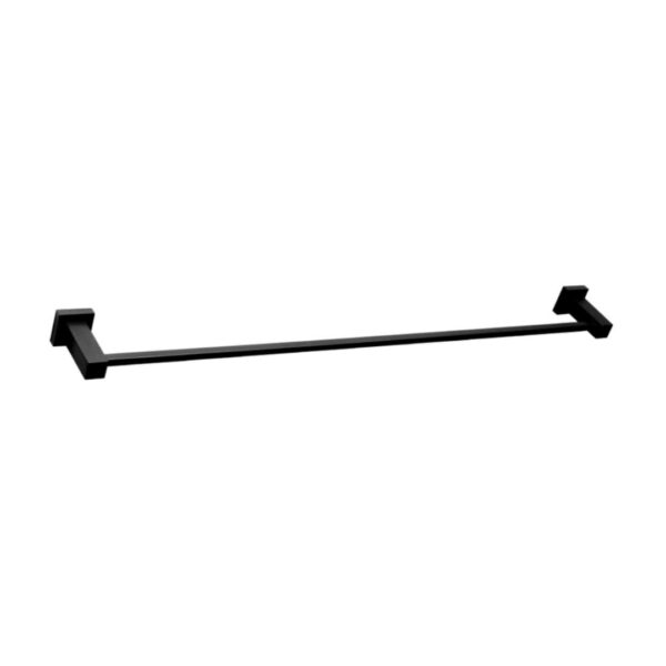 QUBI 750mm Single Towel Rail - Matte Black
