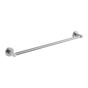 TIARA Knurled 600mm Single Towel Rail - Brushed Nickel