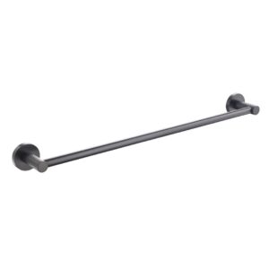 TIARA Knurled 600mm Single Towel Rail - Gun Metal