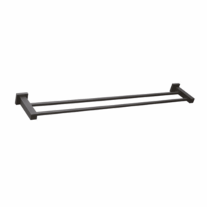 QUBI 750mm Double Towel Rail - Matte Black