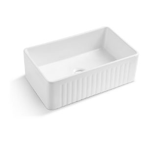 BUTLERS 765x455mm Ceramic Single Bowl Kitchen/ Laundry Sink White