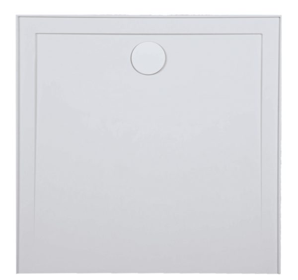 STYLO 900mm SMC White Shower Base with White ABS Waste