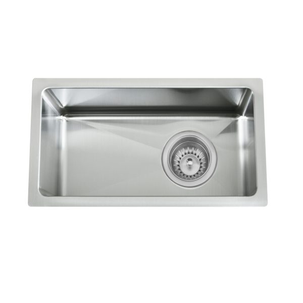 Atlas 240* 450mm Single Bowl Handmade Kitchen Sink Chrome