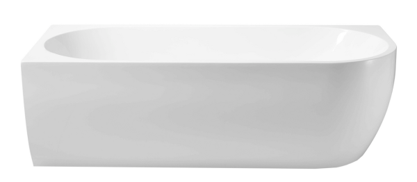 GINA 1500mm Left Corner Freestanding Bathtub in Gloss White