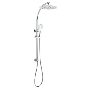 250mm Round Chrome Shower Station Top Inlet