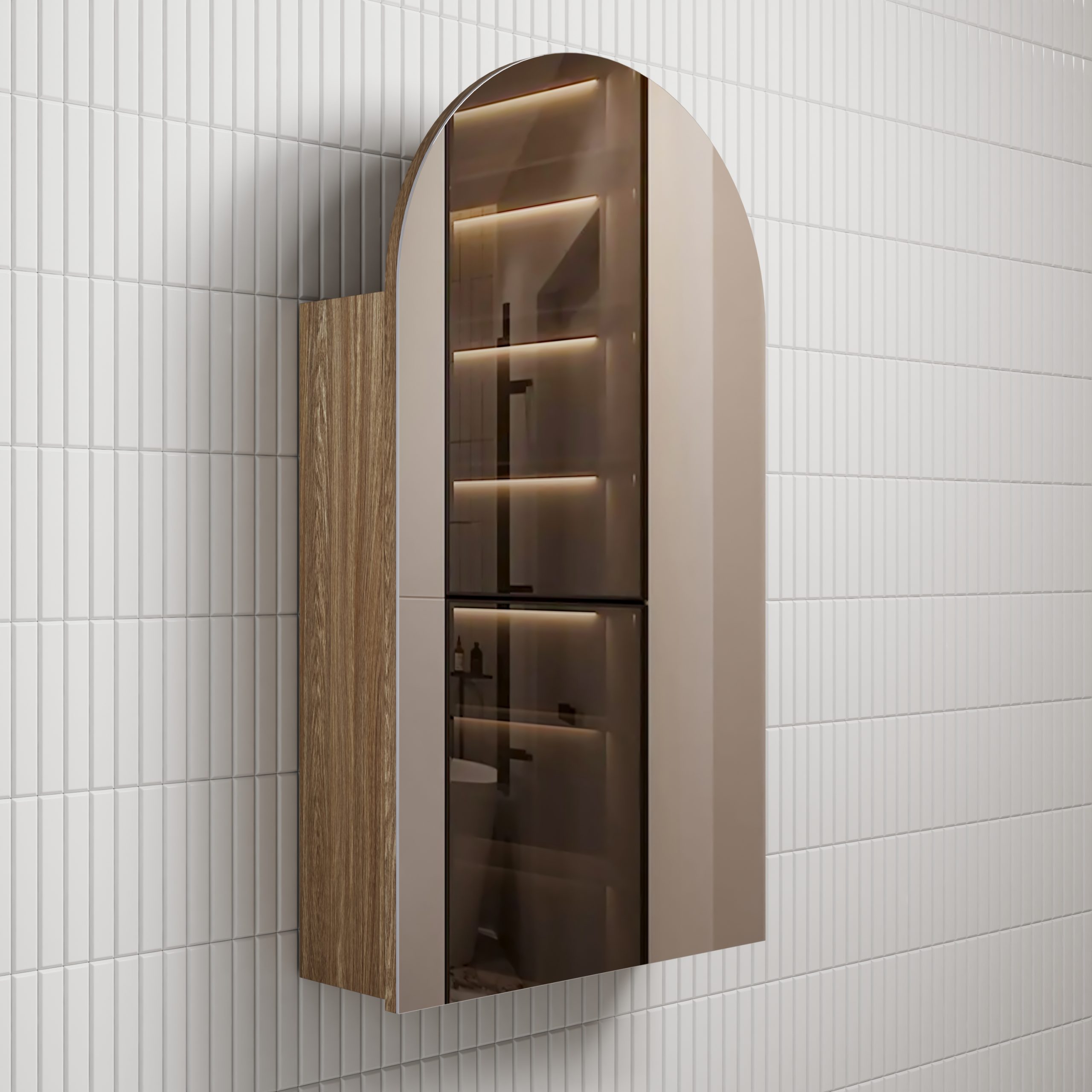 Canterbury Arch Frameless Mirror Cabinet - Color Options - Image 6